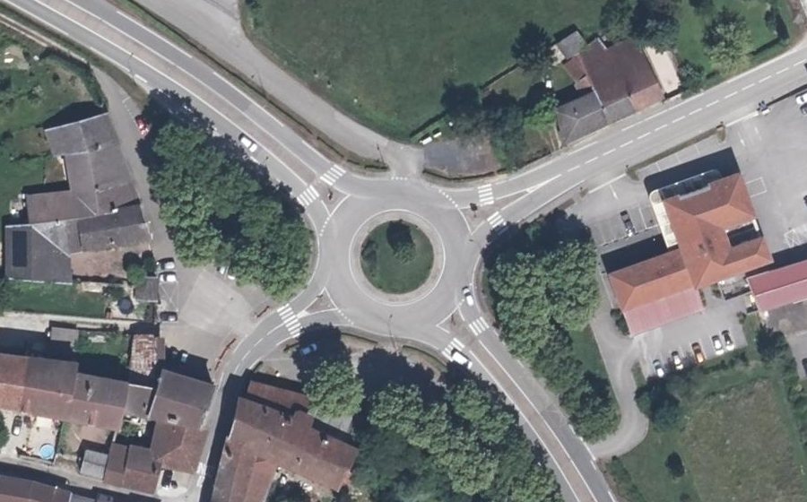 Vue aérienne du Rond-Point de la Dîme