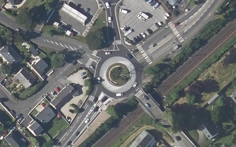 Vue aérienne du Rond-Point Charles de Gaulle