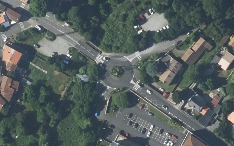 Vue aérienne du Rond-Point de la Rousselière