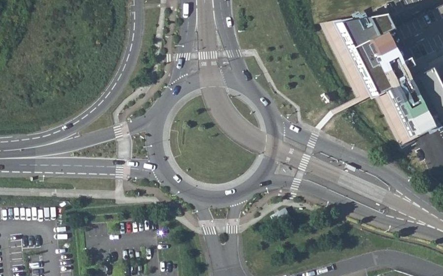 Vue aérienne du Rond-Point des Grand'Vignes