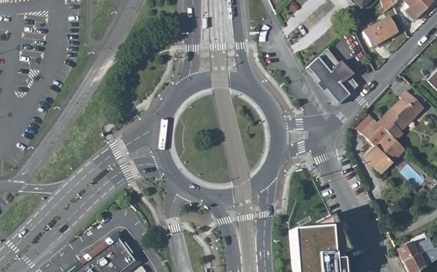 Vue aérienne du Rond-Point de la Corbinerie