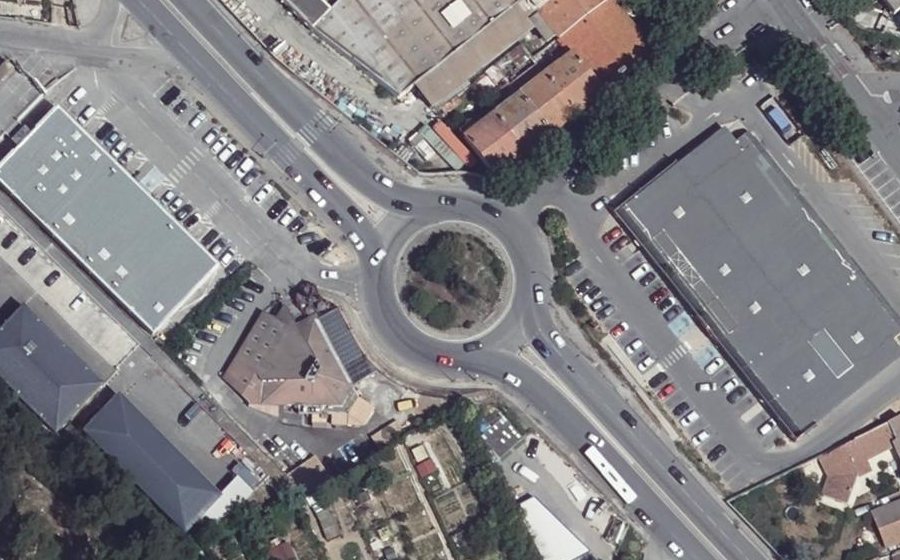 Vue aérienne du Rond-Point Charles Humel