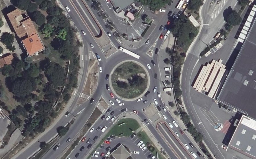 Vue aérienne du Rond-Point Jean de Tchorlou