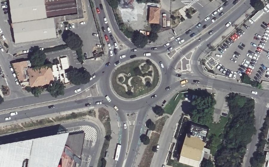 Vue aérienne du Rond-Point Jean Mondet