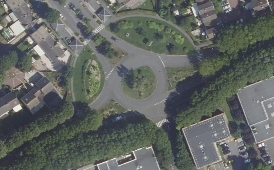 Vue aérienne du Rond-Point Nelson Mandela