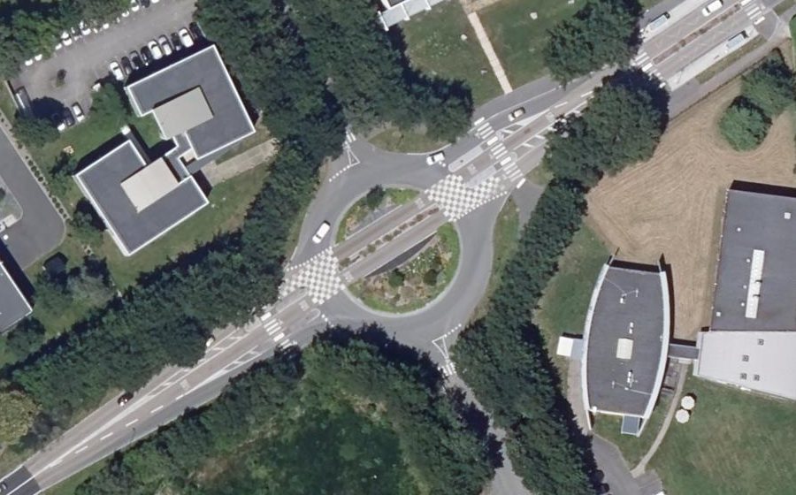 Vue aérienne du Giratoire de Soye