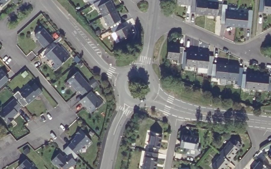 Vue aérienne du Rond-Point des Fugues
