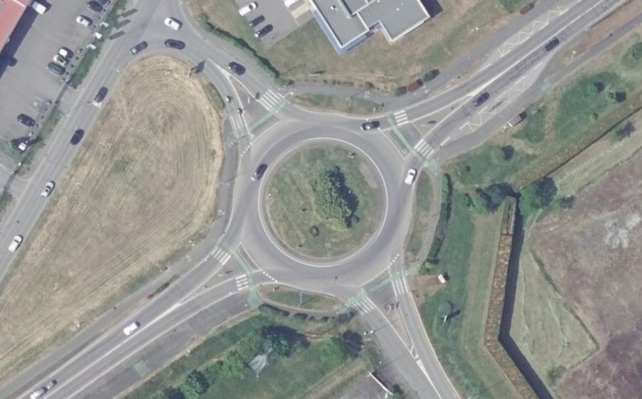 Vue aérienne du Rond-Point de l'Industrie