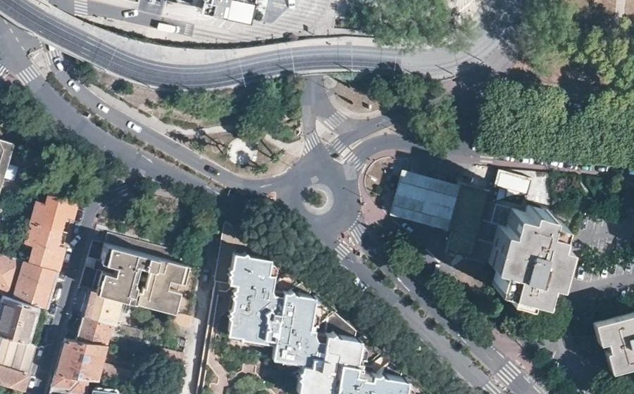 Vue aérienne du Place d'Olympie