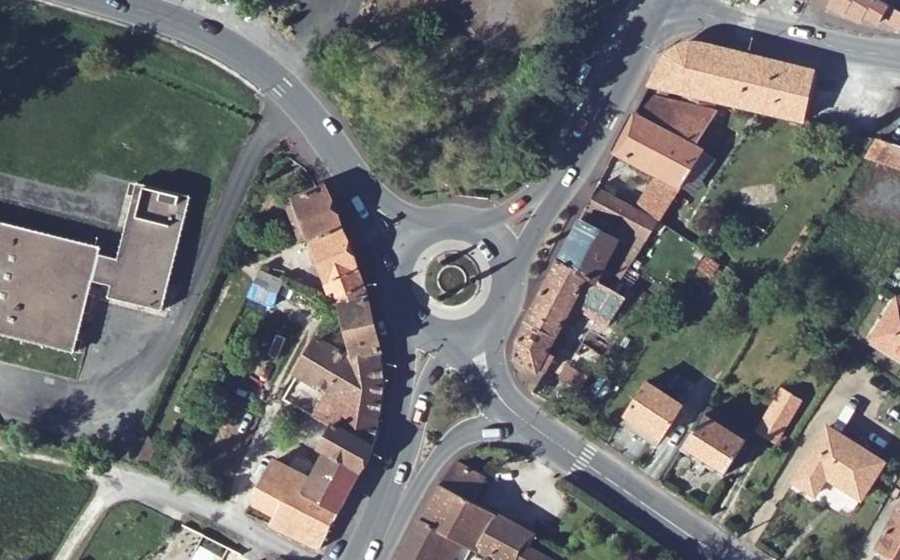 Vue aérienne du Rond-Point du Relais