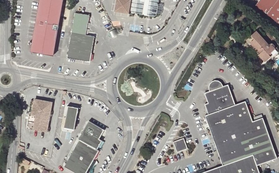 Vue aérienne du Rond-Point de la Gare