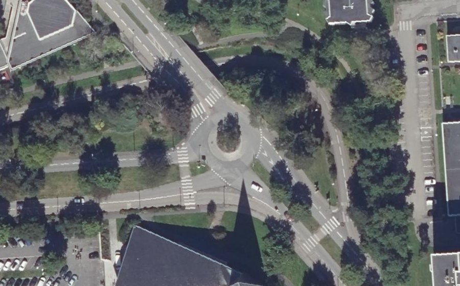 Vue aérienne du Rond-Point de Bellevue