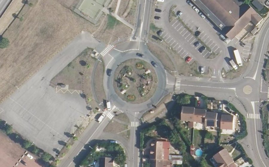 Vue aérienne du Rue Lafarge