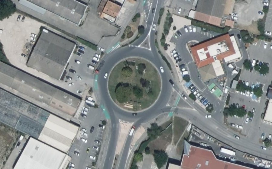 Vue aérienne du Rond-Point d'Herborn
