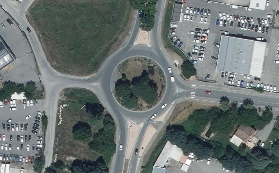 Vue aérienne du Rond-Point Jacques Hairabian