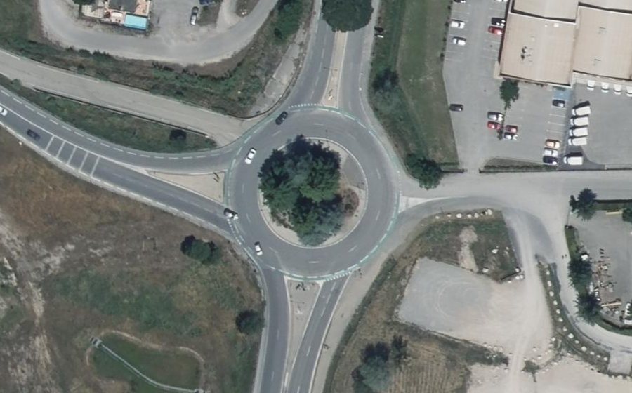 Vue aérienne du Rond-Point d'Alton