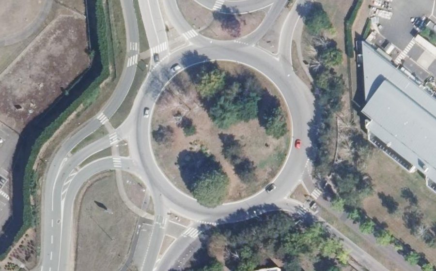 Vue aérienne du Place Camille Jenatzy