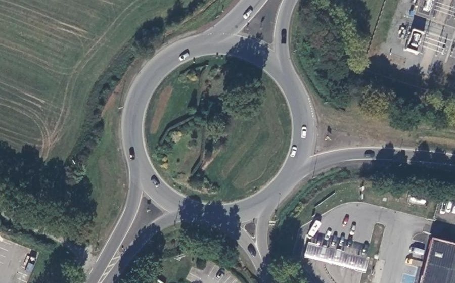 Vue aérienne du Rond-Point du Vircouët