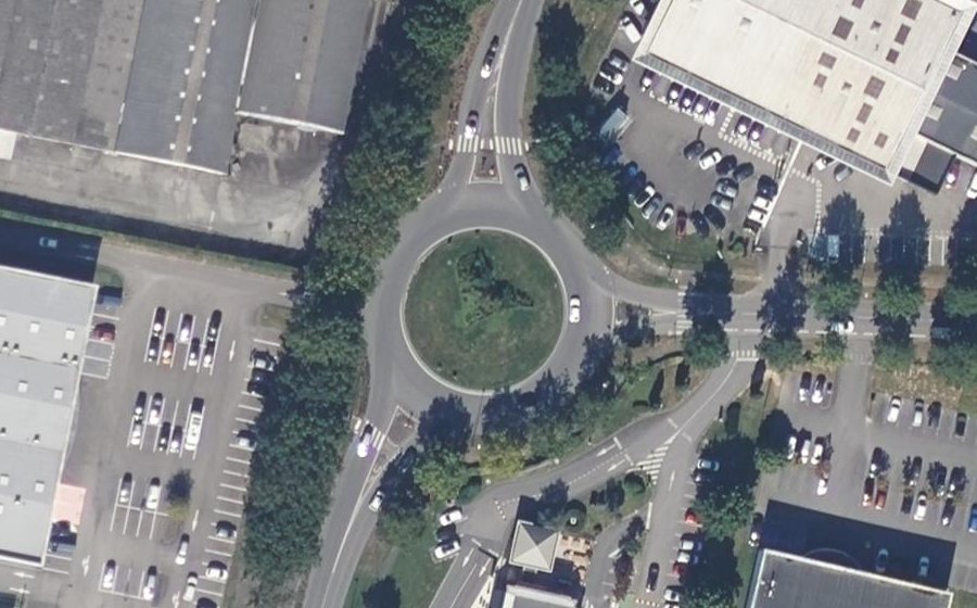 Vue aérienne du Rond-Point de la Jaunaie