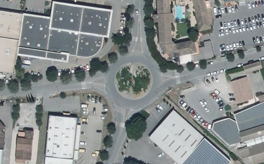 Vue aérienne du Rond-Point Jacques Vassallo