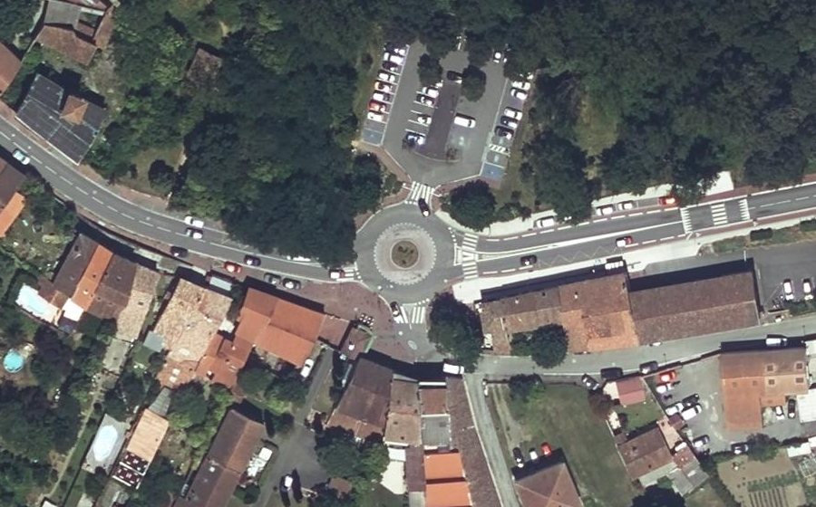 Vue aérienne du Rond-Point Torcatis