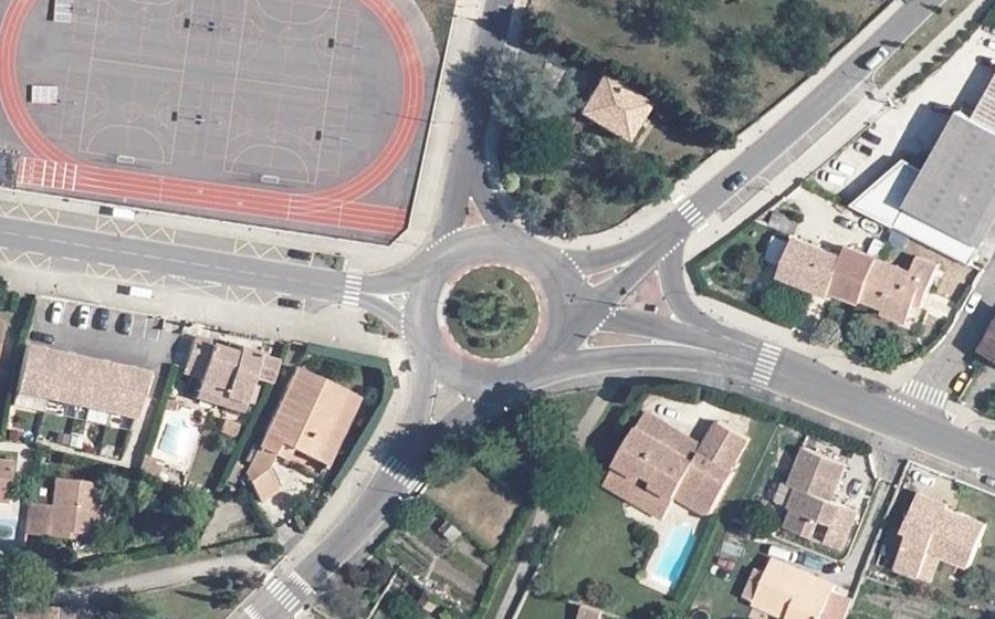 Vue aérienne du Rond-Point Hassberg