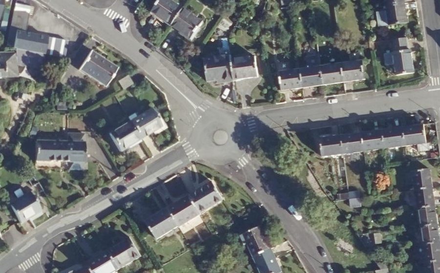 Vue aérienne du Rond-Point de Leurgueric