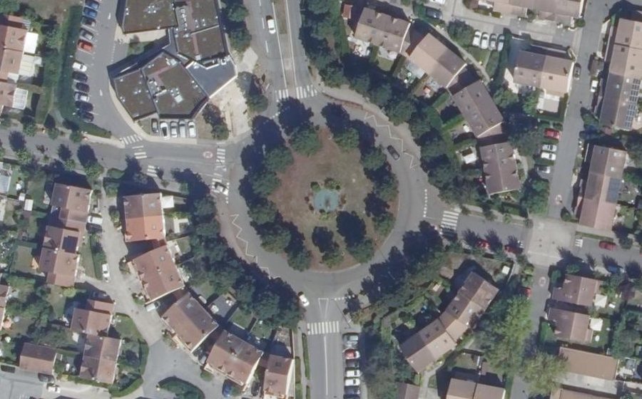 Vue aérienne du Place Ida Nudel