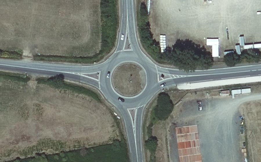 Vue aérienne du Giratoire du Fresne