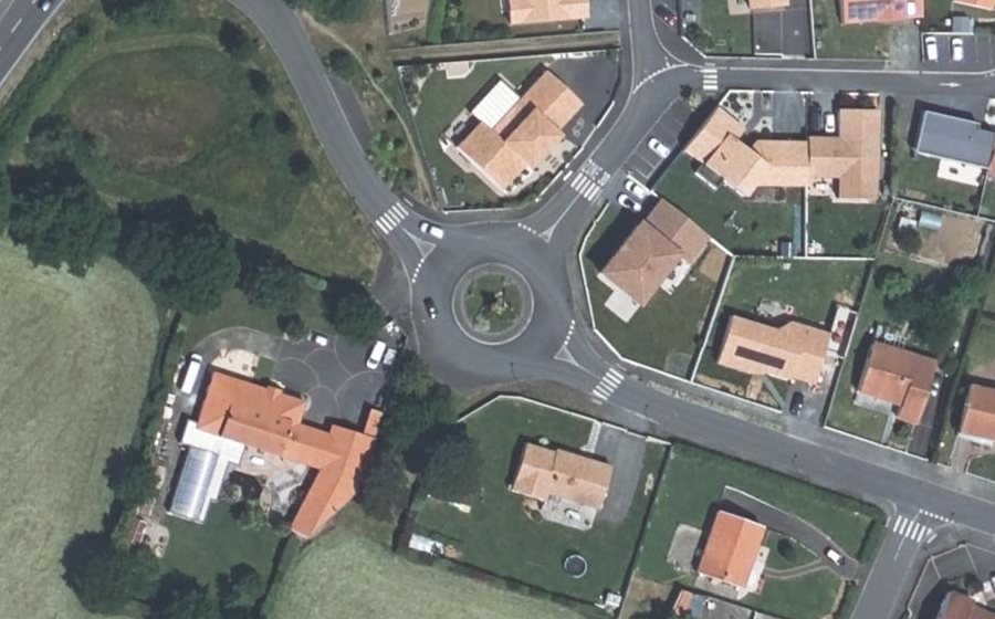 Vue aérienne du Rond-Point Claude Monet