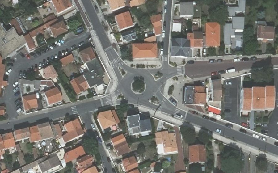 Vue aérienne du Rond-Point des Fleurs