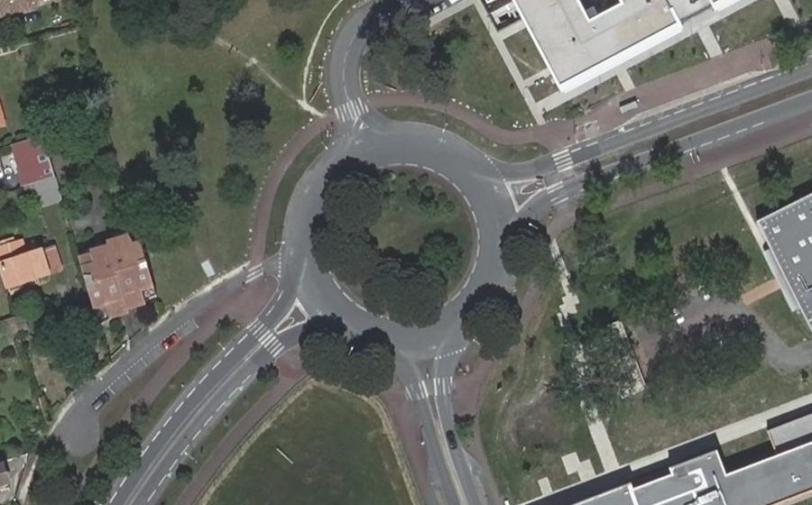 Vue aérienne du Avenue du Docteur Albert Schweitzer