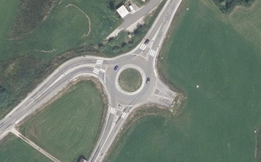 Vue aérienne du Route Internationale