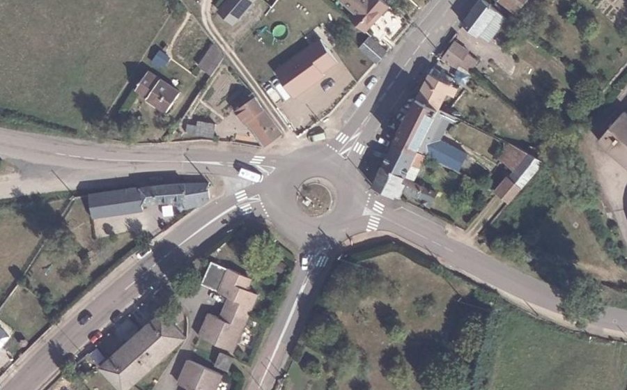 Vue aérienne du Carrefour Les Quatre Vents