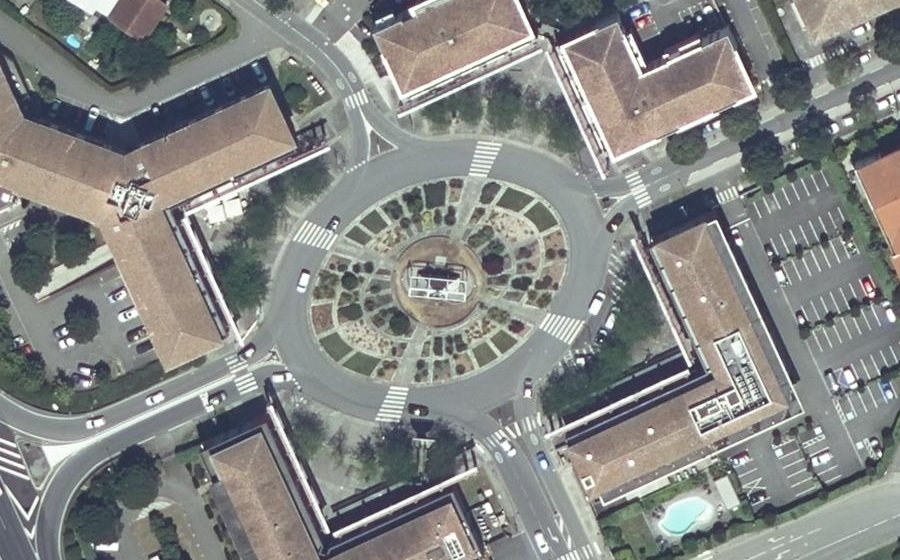 Vue aérienne du Place de la Révolution Française