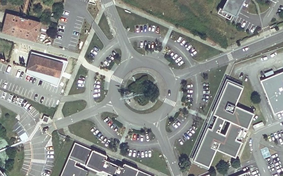 Vue aérienne du Place Marcel Dassault