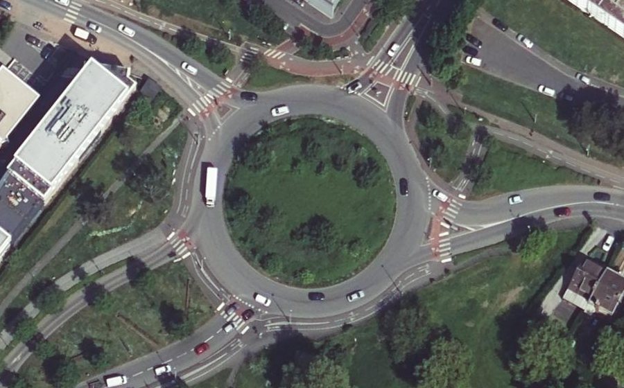 Vue aérienne du Rond-Point de Tournai