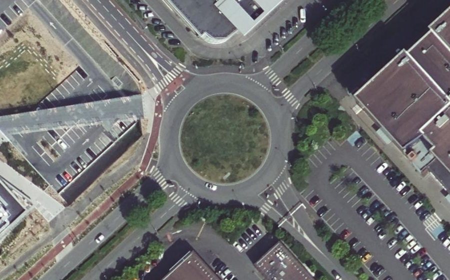 Vue aérienne du Rond-Point de l'Avenir