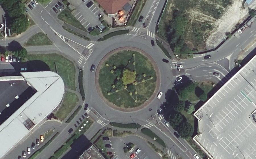 Vue aérienne du Rond-Point de l'Europe