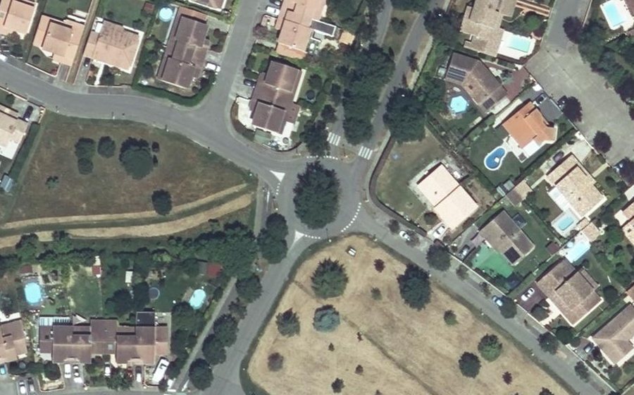 Vue aérienne du Rond-Point François Villon