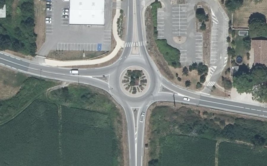 Vue aérienne du Rond-Point de la Paix