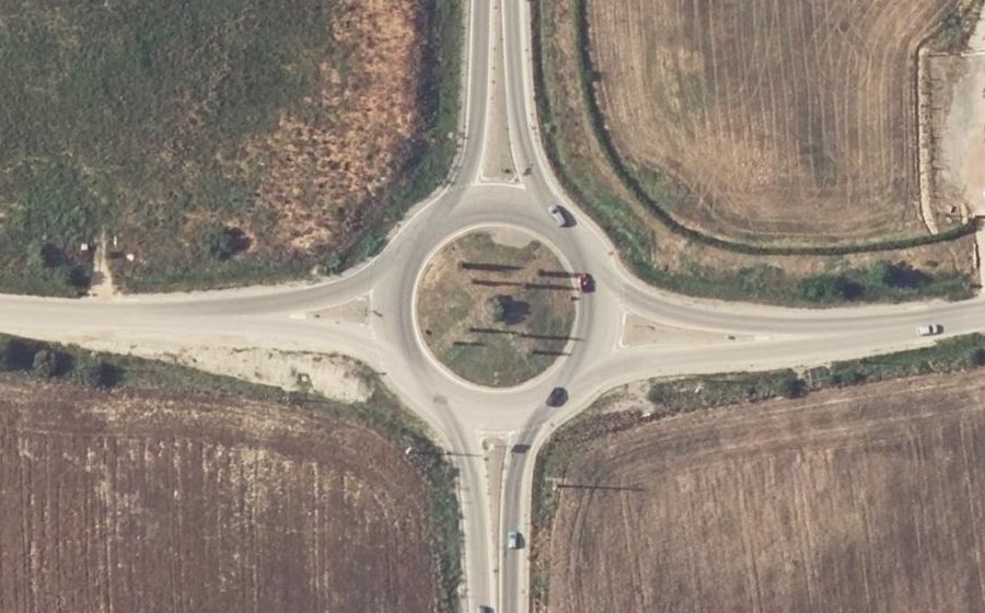 Vue aérienne du Rond-Point de la Bardeline