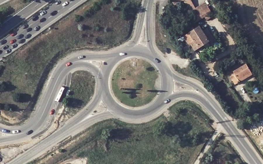 Vue aérienne du Rond-Point Albert Andrieux
