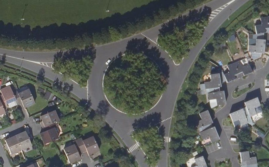 Vue aérienne du Rond-Point de l'Aqueduc