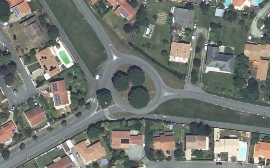 Vue aérienne du Rond-Point des Océans