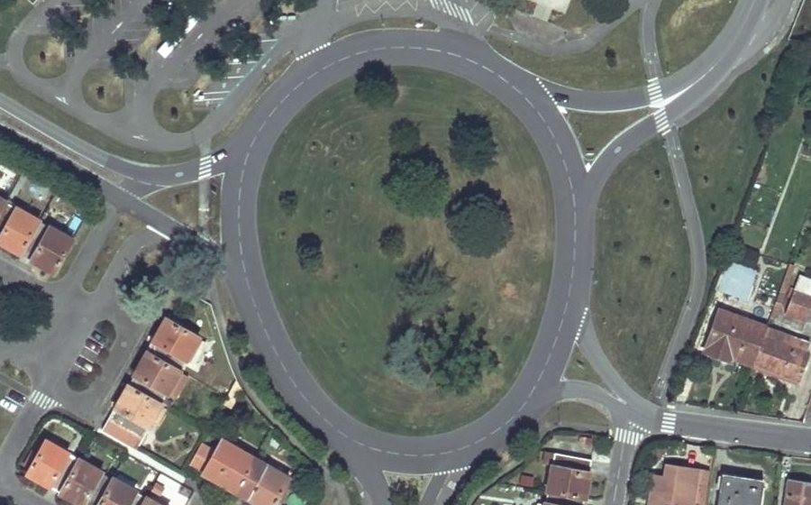 Vue aérienne du Rond-Point de la Paix