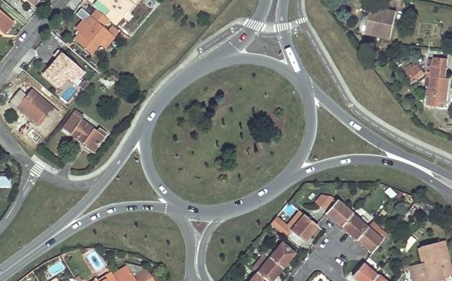Vue aérienne du Rond-Point Léonard de Vinci