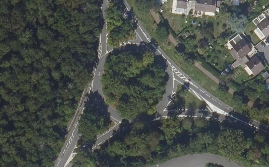 Vue aérienne du Rond-Point de la Garenne