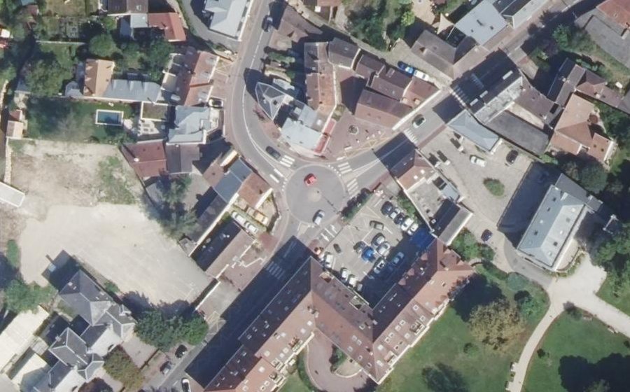 Vue aérienne du Place du 14 Juillet
