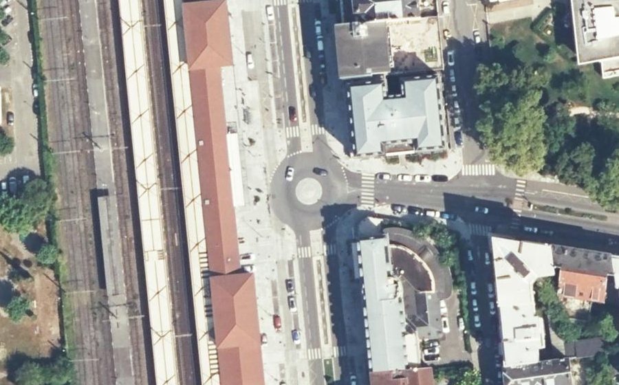 Vue aérienne de la Place de la Gare
